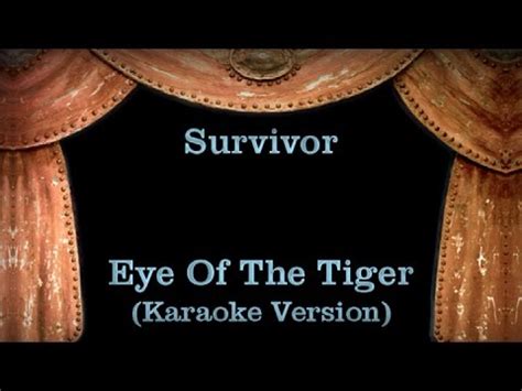 Survivor Eye Of The Tiger Lyrics Karaoke Version YouTube