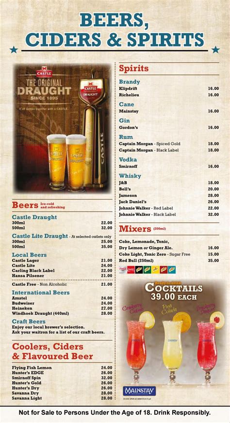 Spur Steak Ranches Menu Prices Specials