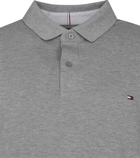 Tommy Hilfiger Polo Big And Tall Grijs Xxl