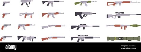 Modern Weapons Military Weapons Silhouettes Tactical Assault Rifles