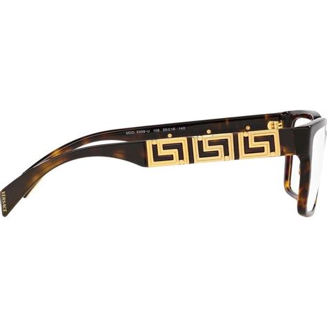 Versace Prescription Glasses Ve3339u Havanaclear Glasses