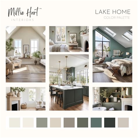 Lake Home Benjamin Moore Paint Palette Modern Neutrals Calm Coastal