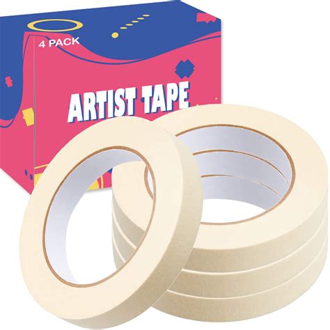 4 Pack White Artist Tape Art Masking Artist Tape For