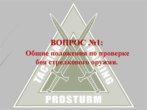 Проверка боя стрелкового оружия и приведение его к нормальному бою ...