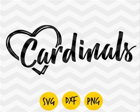 Cardinals Svg Cardinals Heart Svg Cardinals Pride Cardinals Etsy