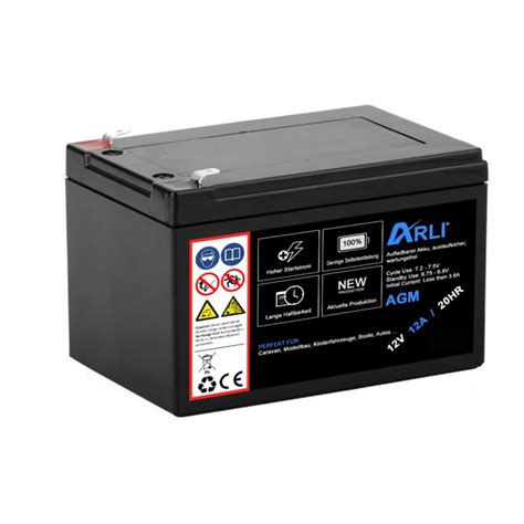 AGM Blei Akku 12V 12Ah 20HR Batterie 12000 MAh ARLI GmbH Ihr B2B