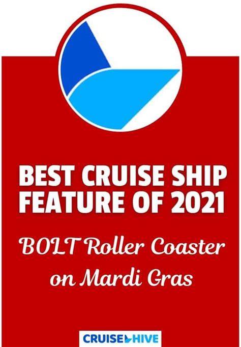 Carnival's Mardi Gras BOLT Roller Coaster is Voted Best Cruise Ship Feature