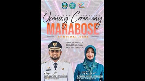 Opening Ceremony Festival Marabose Ke III Tahun 2024 YouTube