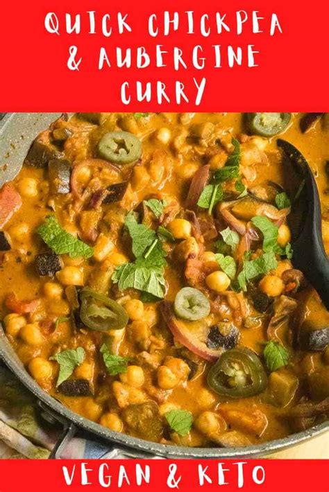 Easy Vegan Chickpea And Aubergine Curry Recipe {not Roasted} Tastefully Vikkie