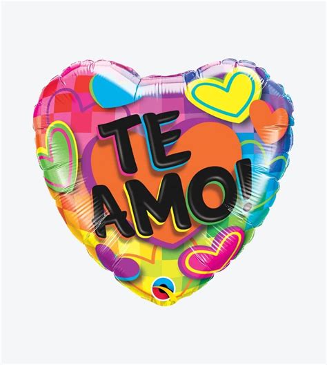 18 Te Amo Heart Foil Balloon Spanish Bargain Balloons Mylar