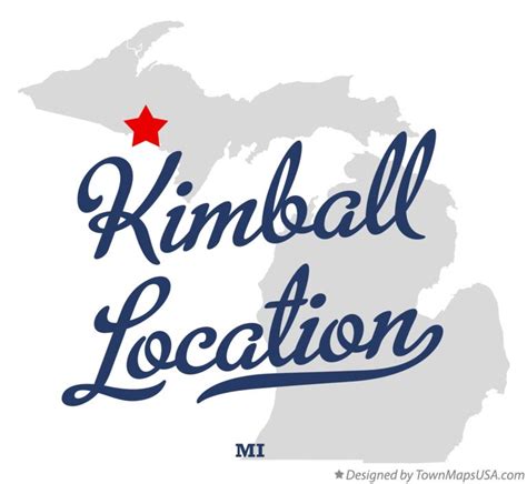 Map of Kimball Location, MI, Michigan