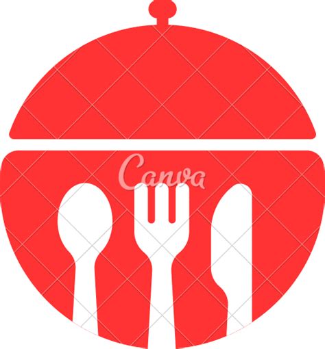 Red Catering Service Logo 素材 Canva可画