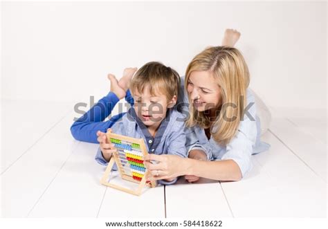 Mother Learns Calculate Son Stock Photo 584418622 Shutterstock