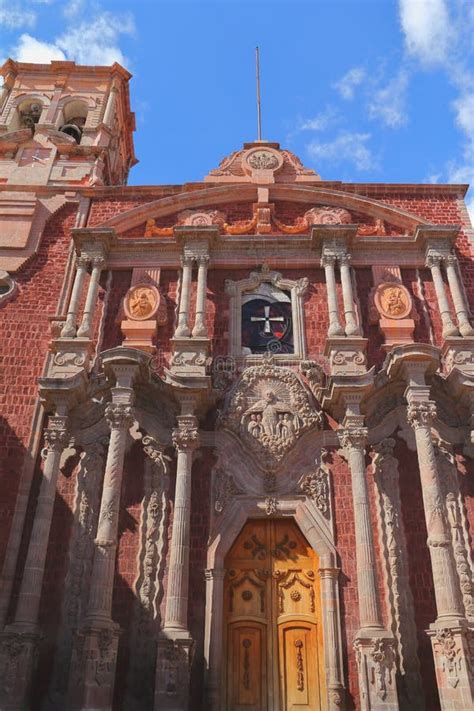 Cathedral Of Queretaro Mexican Colonial Traditional Church Stock Image