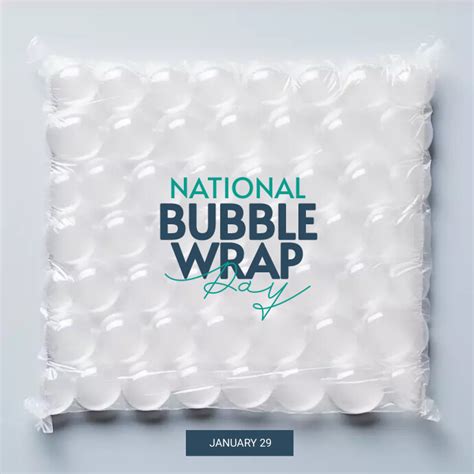 National Bubble Wrap Day Template Postermywall