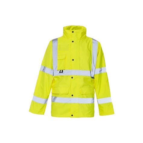 Hi Vis Yellow Waterproof Breathable Coat (HV1211) - Spartan Safety