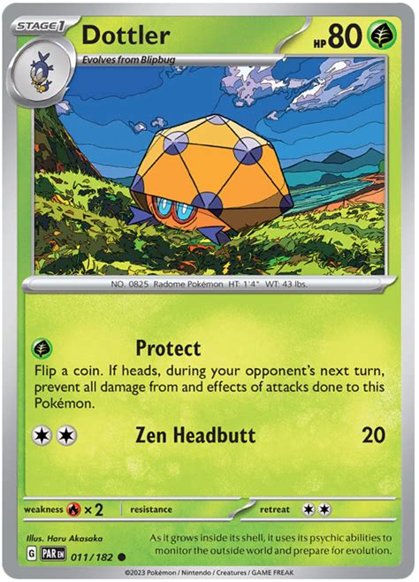 Dottler Paradox Rift 11 Pokemon Card