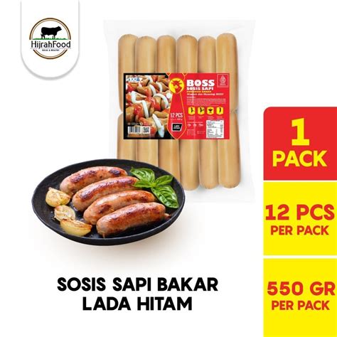 Jual Boss Sosis Sapi Bakar Lada Hitam Beef Blackpepper Sausage Shopee