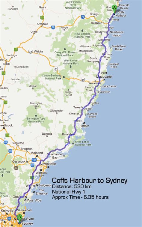 Coffs Harbour Map - Australia