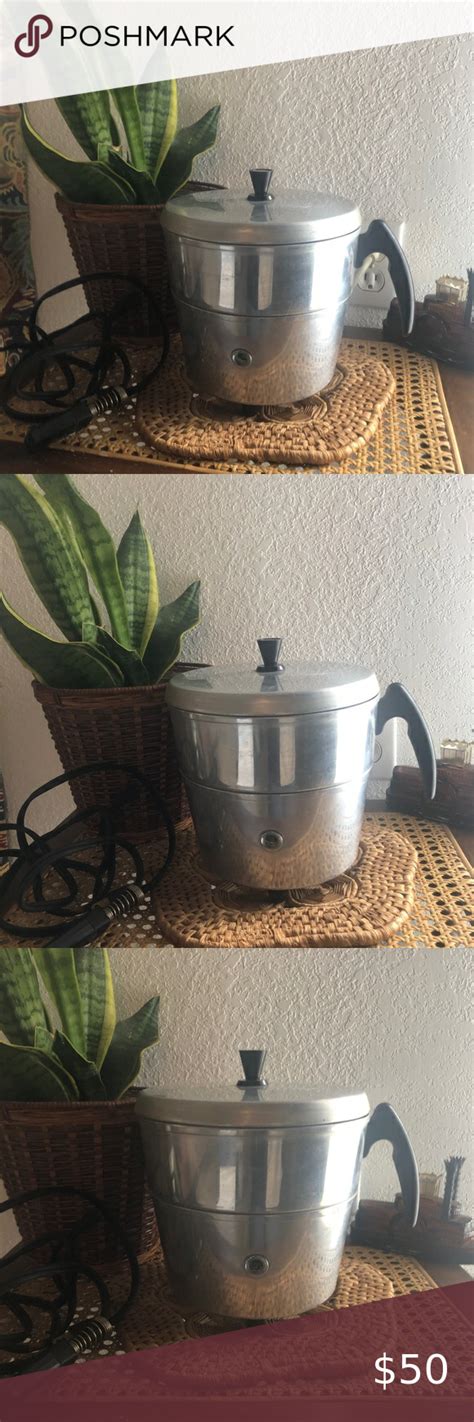 Dominion Electric Aluminum Popcorn Popper Model 1711 A Mcm Vintage