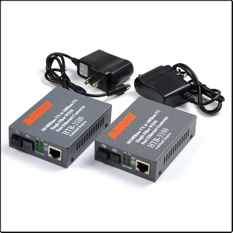 NetLink Optical Fiber Media Converter 10 100 HTB 3100 A B Pair