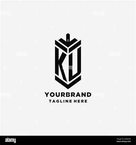 Initials KU Shield Logo Design Creative Monogram Logo Inspiration