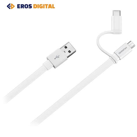 کابل شارژر هواوی مدل Huawei AP55S با دو خروجی microUSB و USB-C