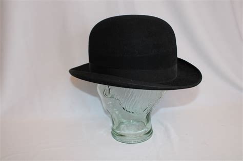 Antique Vintage John B Stetson Derby Bowler Hat Size Gem