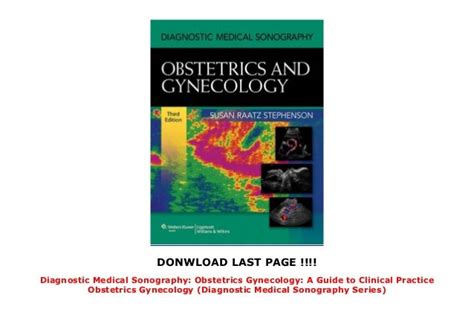 Diagnostic Medical Sonography Obstetrics Gynecology A Guide To