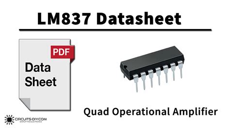 LM837 Low Noise Quad Operational Amplifier Datasheet