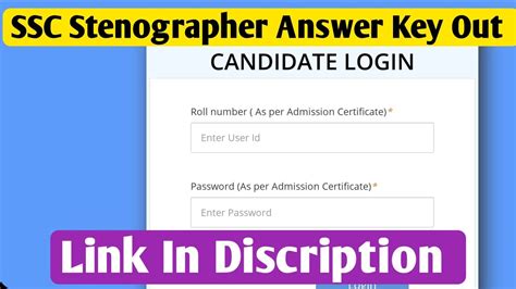 Ssc Stenographer Answer Key Out 2023 Ssc Stenographer Answer Key