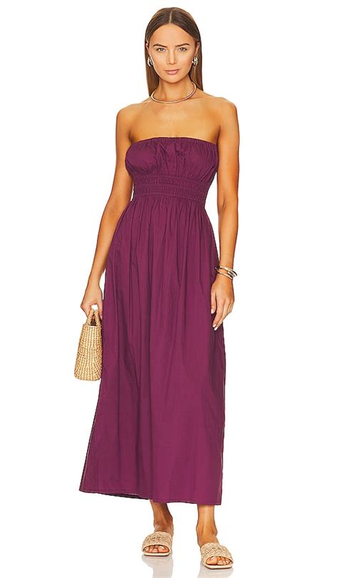 FAITHFULL THE BRAND Le Bon Midi Dress In Sangria REVOLVE