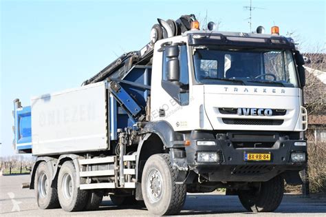 Camion Iveco Ribaltabile Trilaterale 6x6 Gasolio Euro 5 Gru Usato N