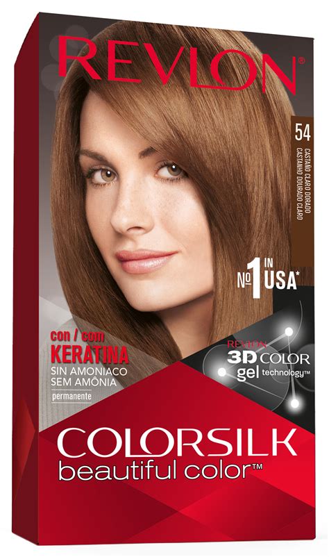 Tinte de cabello sin amoníaco Revlon Colorsilk nº54 castaño claro