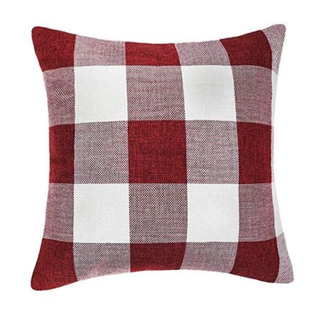 Red Buffalo Check Throw Pillow Christmas Plaid Pillows Plaid Etsy