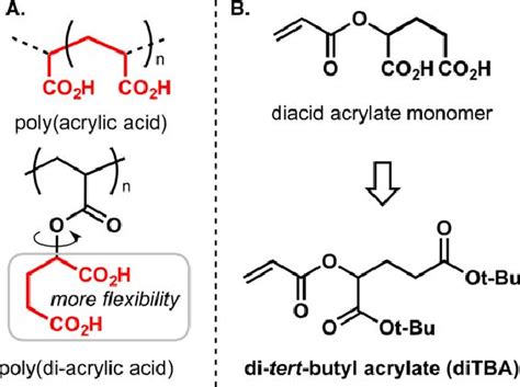 A Structures Of Poly Acrylic Acid And Branched Poly Di Acrylic Acid