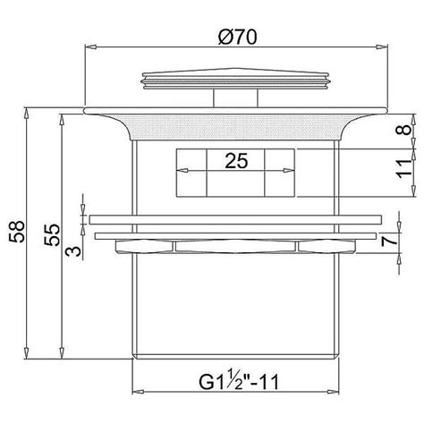 Clearwater Click Clack Bath Waste Slotted Cw