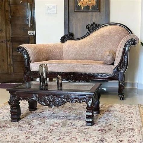 2 Seater African Teak Wood Diwan Couch Center Table Set At Rs 47000 In