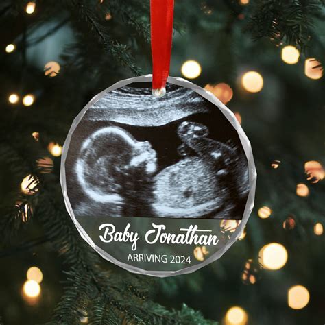 Personalized Baby Ultrasound Ornament, Baby Announcement Ornament, Pregnancy Announcement Gift ...