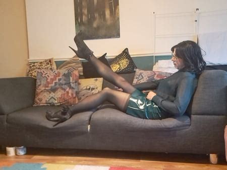 Danni In A Latex Skirt Sexy Lingerie And Seamless Pantyhose Pics Xhamster