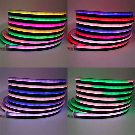 Outdoor Flexible Black Silicone Neon LED Strip Lights Kit