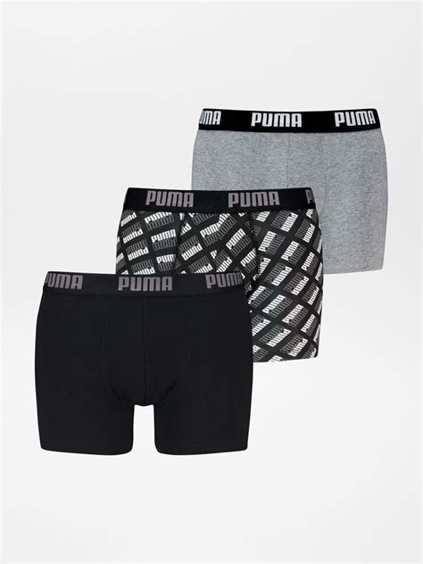 Lot de 3 boxers unis et imprimés Puma Noir Kiabi 22 00