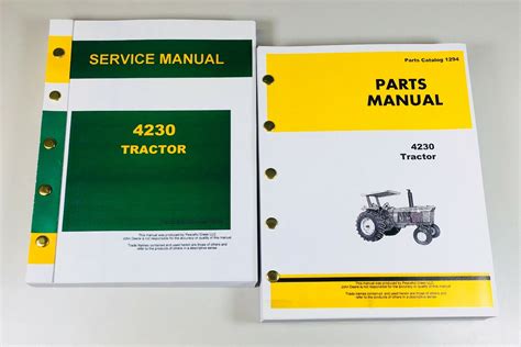 Technical Service Manual Parts Catalog Set For John Deere Tractor