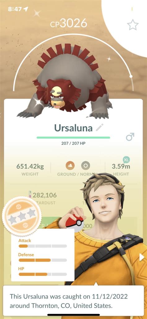 Shiny Ursaluna- Rate it : r/pokemongo