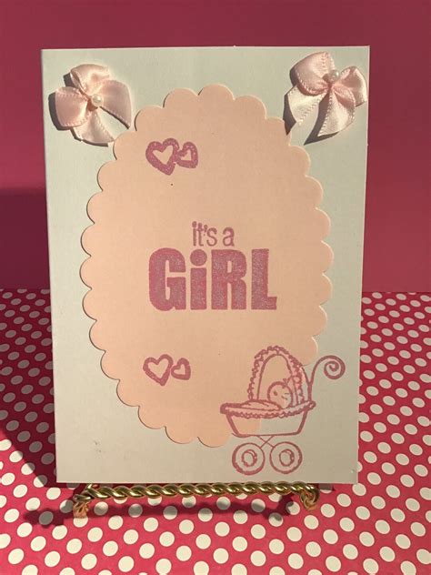 Baby Girl Card. Handmade Baby Girl Cards. Handmade Card. Pop - Etsy