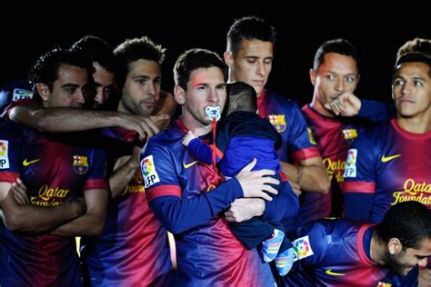 Gist Media Photo Messi Shows Off Baby Thiago After Winning The Fourth