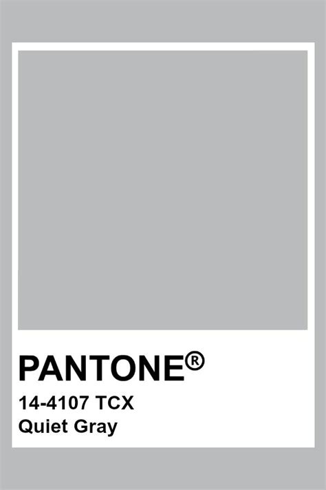 PANTONE 14 4107 TCX Quiet Gray Pantone Color Gray Pantone Colour