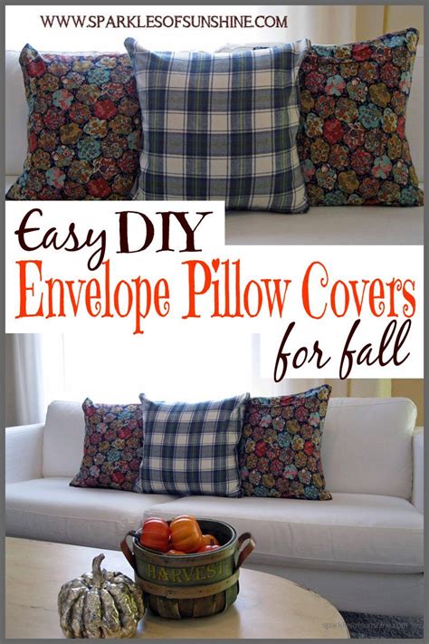Easy Diy Envelope Pillow Covers For Fall Sparkles Of Sunshine