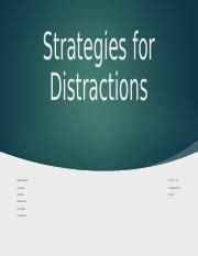 Pace T Group Distractions Pptx Strategies For Distractions