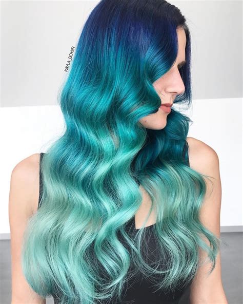 Mint Green Ombre Hair